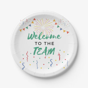 Welcome to the Team New Employee Job Welcoming Paper Plate