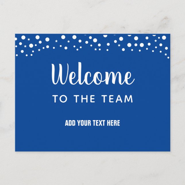 Welcome to the Team Postcard (Front)