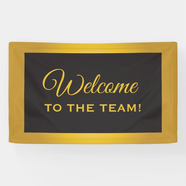 Welcome to the Team Professional Gold and Black Banner (Horizontal)
