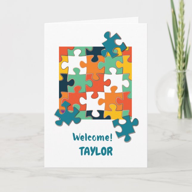 Welcome to the Team Puzzle Card (Front)