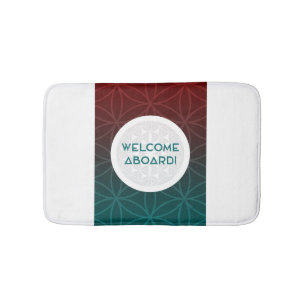 welcome to the team sacred geometry bath mat