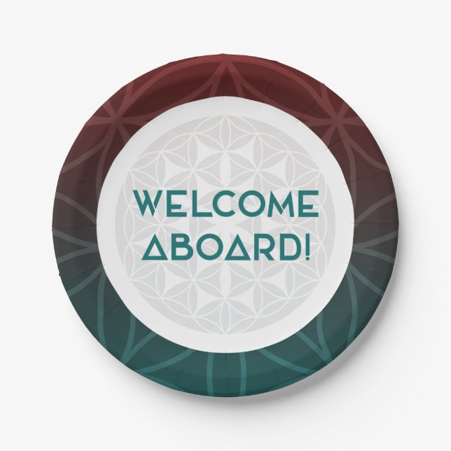 welcome to the team sacred geometry paper plate (Front)