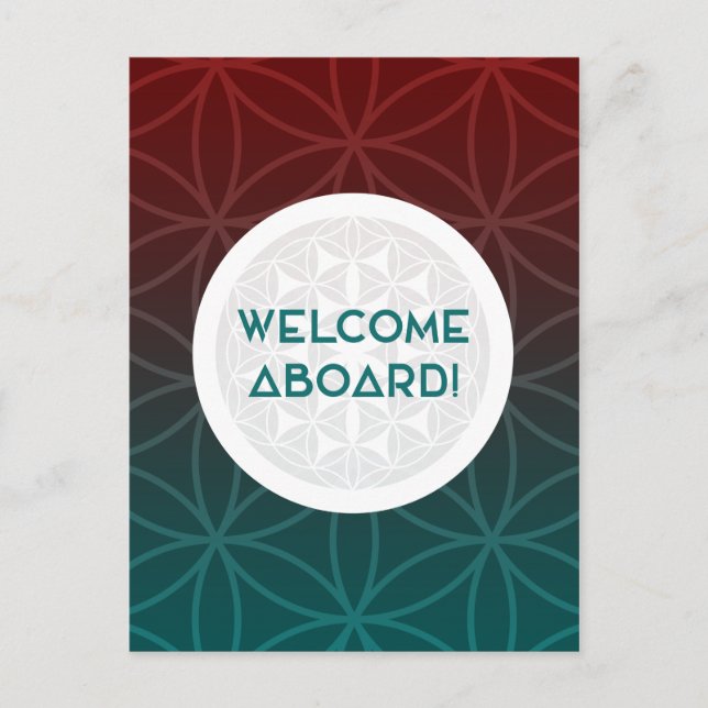 welcome to the team sacred geometry postcard (Front)