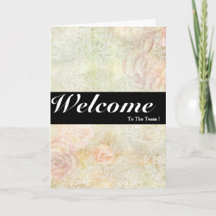 Welcome To The Team White Minimal Blue Badge Card