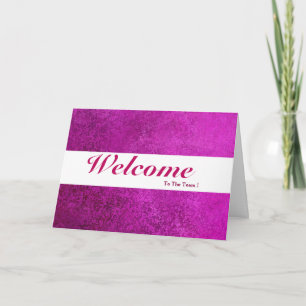 Welcome To The Team White Minimal Blue Badge Card