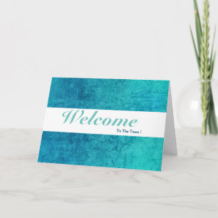 Welcome To The Team White Minimal Blue Badge Card