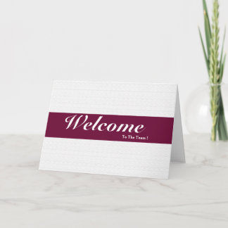 Welcome To The Team White Minimal Blue Badge Card
