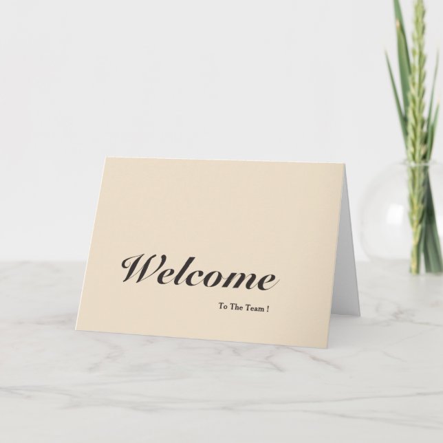 Welcome To The Team White Postcard (Front)