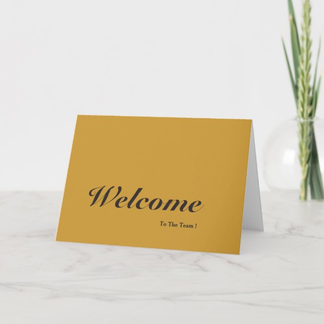 Welcome To The Team White Postcard (Front)