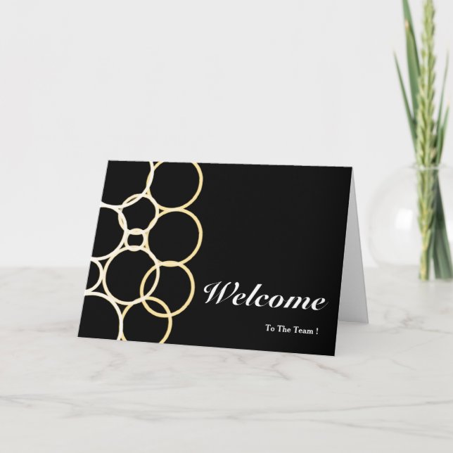 Welcome To The Team Yellow Circle Card (Front)