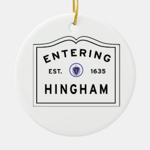 Welcome to the Town of Hingham MA Ceramic Tree Decoration