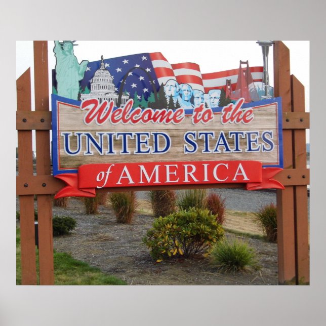 Welcome to the USA Poster (Front)