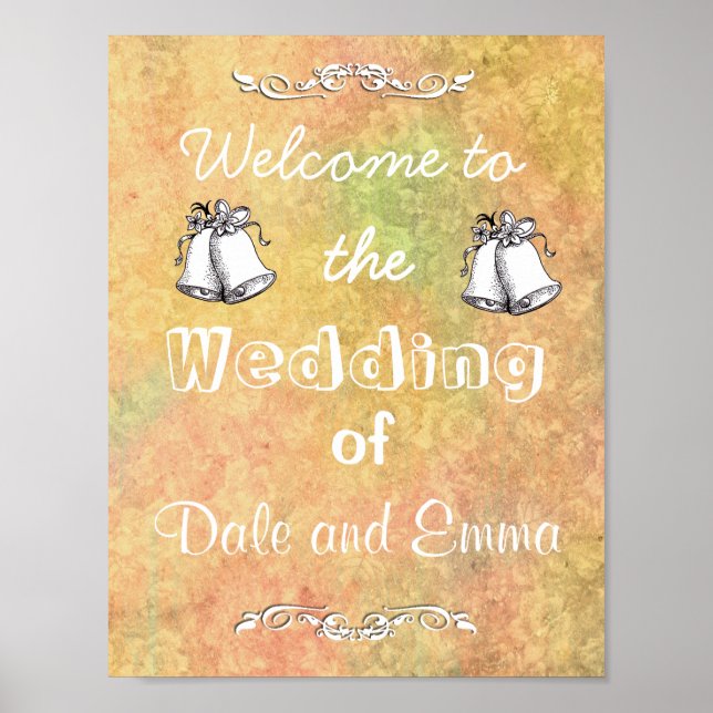 Welcome to the Wedding of Add Names Poster (Front)