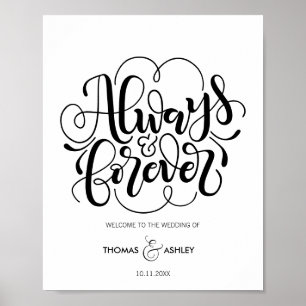 Welcome to the wedding of - Always and forever Poster