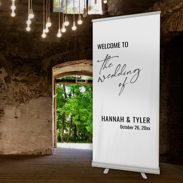 Welcome to The Wedding of Elegant, Simple Retractable Banner (Creator Uploaded)