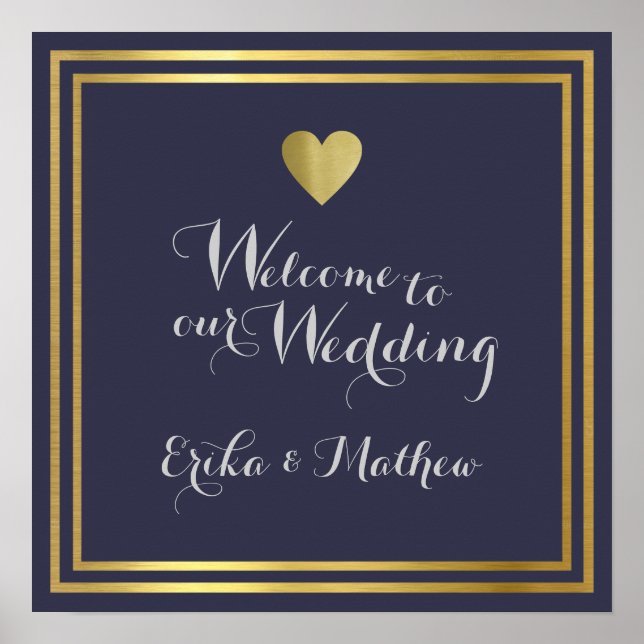 welcome to the wedding of, reception poster (Front)