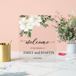 Welcome to the wedding; Personalised Acrylic Sign