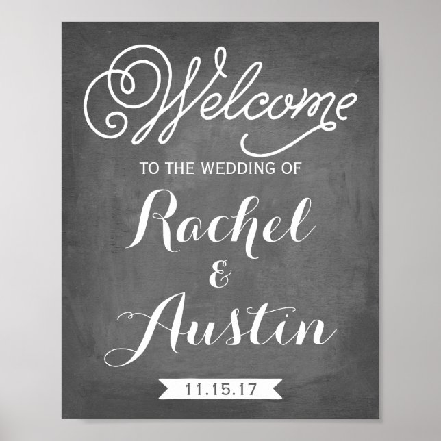Welcome To The Wedding Sign | Wedding Decor (Front)