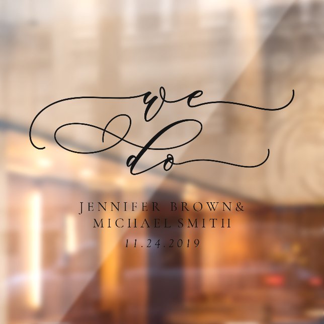 Welcome to the Wedding signature we do Window Cling (Sheet 2)