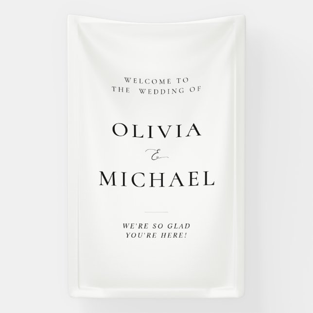 Welcome to the Wedding Vinyl Signage Banner (Vertical)