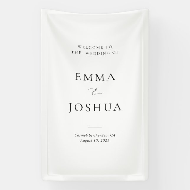 Welcome to the Wedding Vinyl Signage Banner (Vertical)