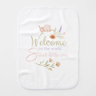 Welcome To The World Burp Cloth