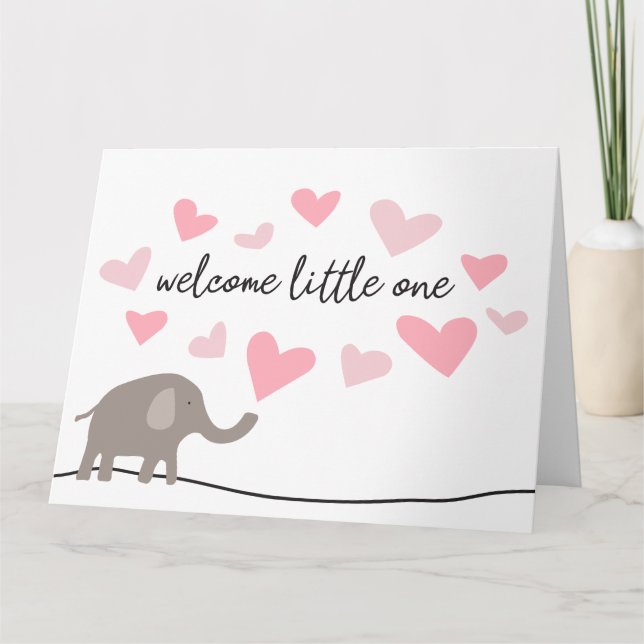 Welcome to the World - Elephant Card (Front)