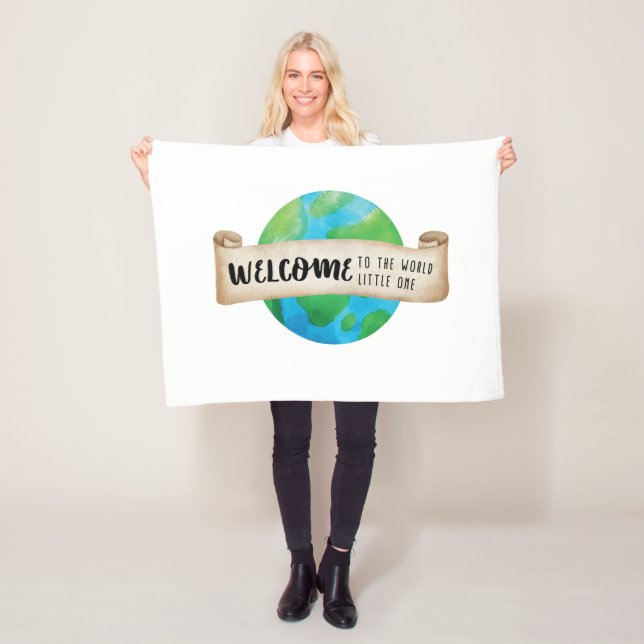 Welcome to the World Little One  earth Fleece Blanket (In Situ)
