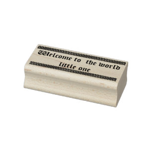 Welcome to the world little one rubber stamp
