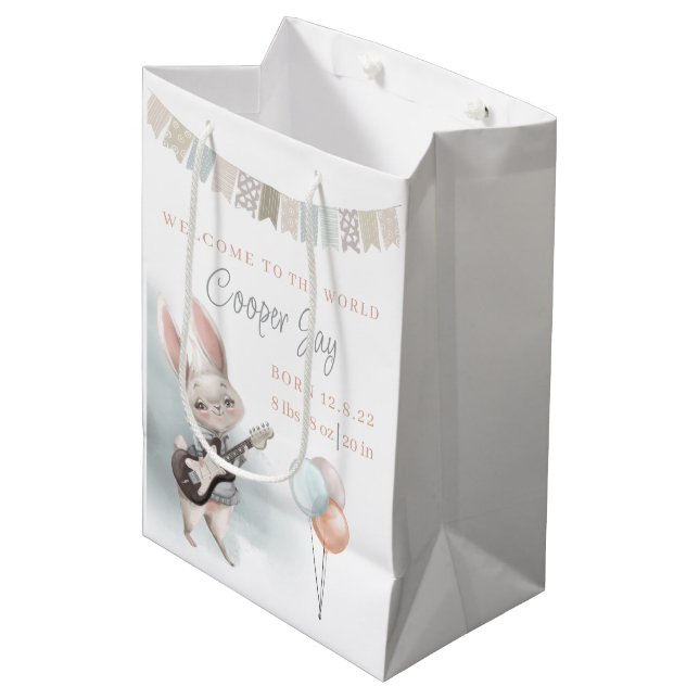 Welcome To The World Newborn Gift Bag (Front Angled)