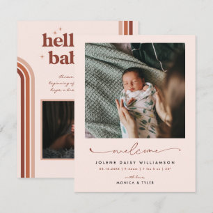 Welcome to the World     Retro Boho Birth