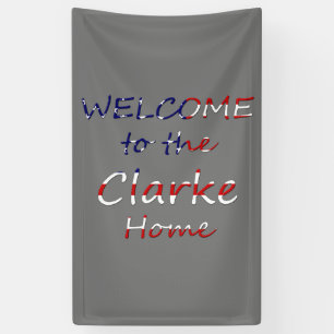 Welcome To The YourName Home on USA Flag (v) bnrcn Banner
