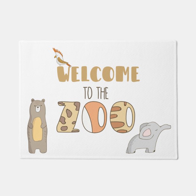 Welcome To The Zoo Door Mat (Front)