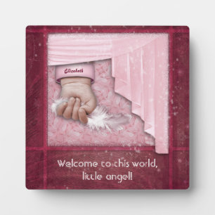 Welcome to this World, Little Angel (customizable) Plaque