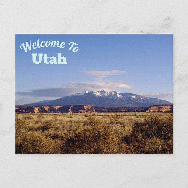 Welcome To Utah Postcard (Front)