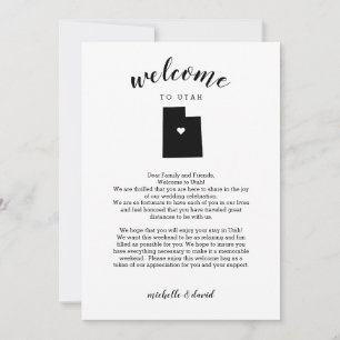 Welcome to Utah    Wedding Letter & Itinerary