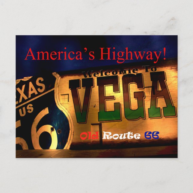 Welcome to Vega Postcard (Front)