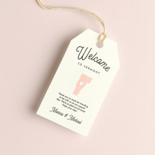 Welcome to VERMONT  Wedding ANY COLOR!!   Gift Tags