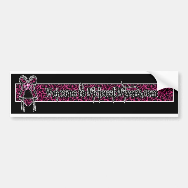 Welcome to Vicious13vixens.com Sticker (Front)
