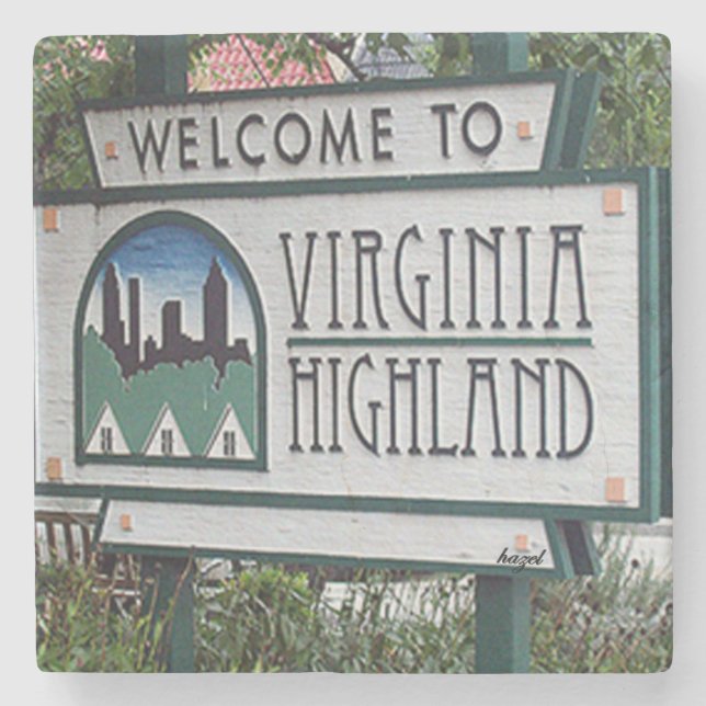 Welcome to Virginia Highland Marble Stone Coaster. Stone Coaster (Front)