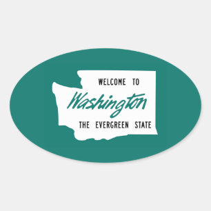 Welcome to Washington - USA Oval Sticker