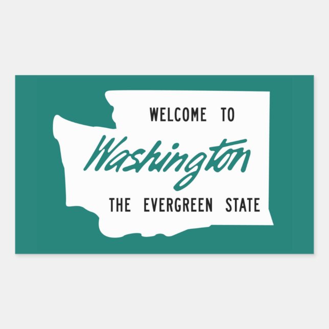Welcome to Washington - USA Rectangular Sticker (Front)
