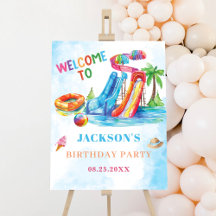 Welcome To Water Slide  Birthday Party