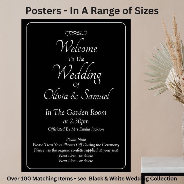 Welcome to  Wedding Black White Infinity Scroll, Poster (Creator Uploaded)