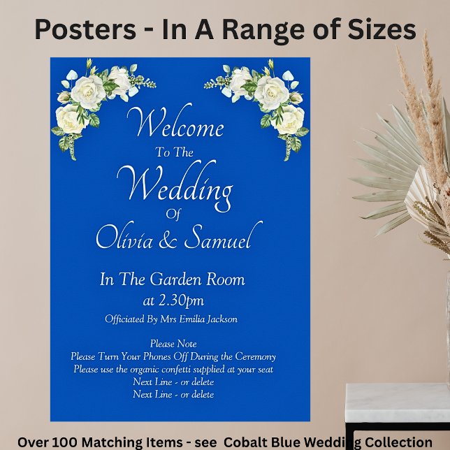 Welcome to  Wedding Cobalt Blue Poster (Creator Uploaded)