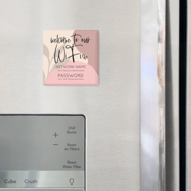 Welcome to WiFi Details Abstract Shapes Leaves Magnet (In Situ (Fridge))