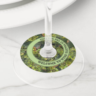 Welcome to Wine Tasting at the (your Name) Wine Glass Tag