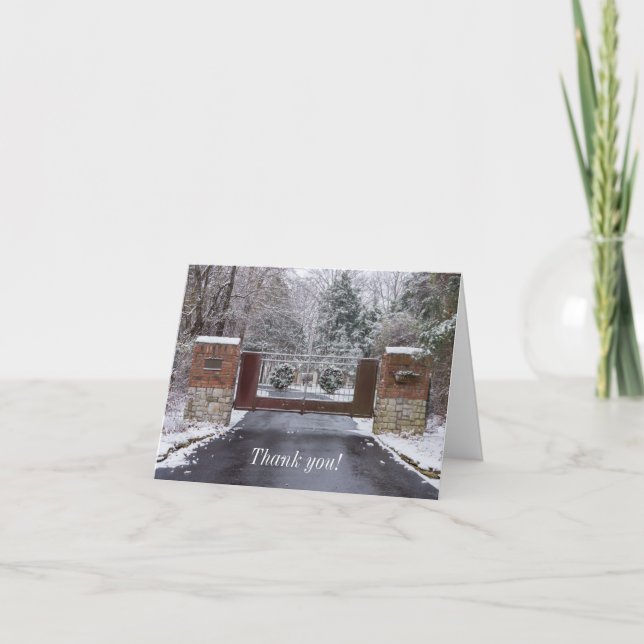 Welcome To Winter Thank You Card (Front)