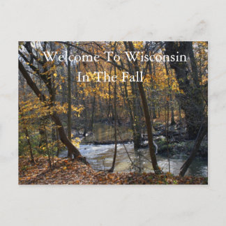 Welcome To Wisconsin In The Fall Postcard