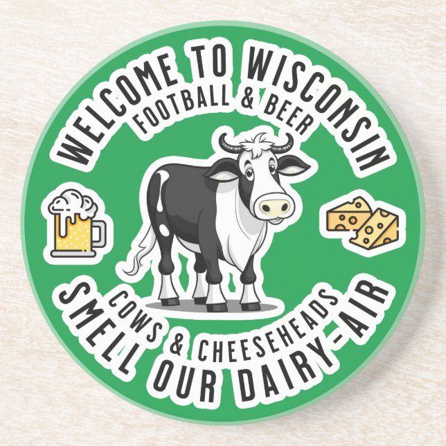 Welcome to Wisconsin, Smell our Dairy Air Coaster (Front)
